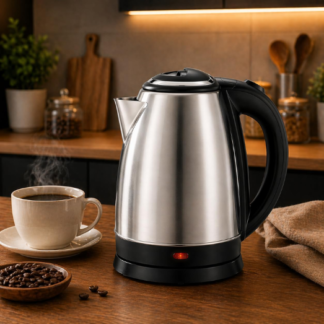 Chaleira Elétrica Inox 1,8L 1500W 120V Base 360° Desligamento Automático Aquecimento Rápido – Ideal para Chá, Café, Água Quente e Uso Diário Seguro